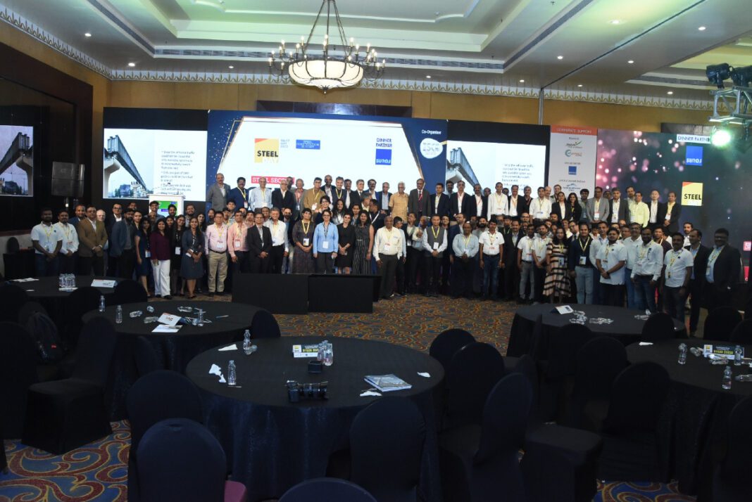 STEEL DAY Conference, steel construction, The Lalit Mumbai, Buildings & Infrastructure, Warehouse Industrial Structures, sustainability, innovation, Amit Shah ISCA Chairman, Ashwini Kumar Ministry of Steel, Vijay Sharma Jindal Stainless, architectural design, structural engineering, urban development, modular construction, seismic resilience, sustainable growth, Tata Steel, Engineers India Ltd, AI in Design & Construction, Navi Mumbai International Airport, steel manufacturing, Jindal Steel & Power, APL Apollo Steel Pipes, Tata BlueScope Steel, Everest Industries, Kirby Building Systems, Altair Inc., BDN Fasteners, Phenix Construction, Roxul Rockwool, Roofix Fasteners.