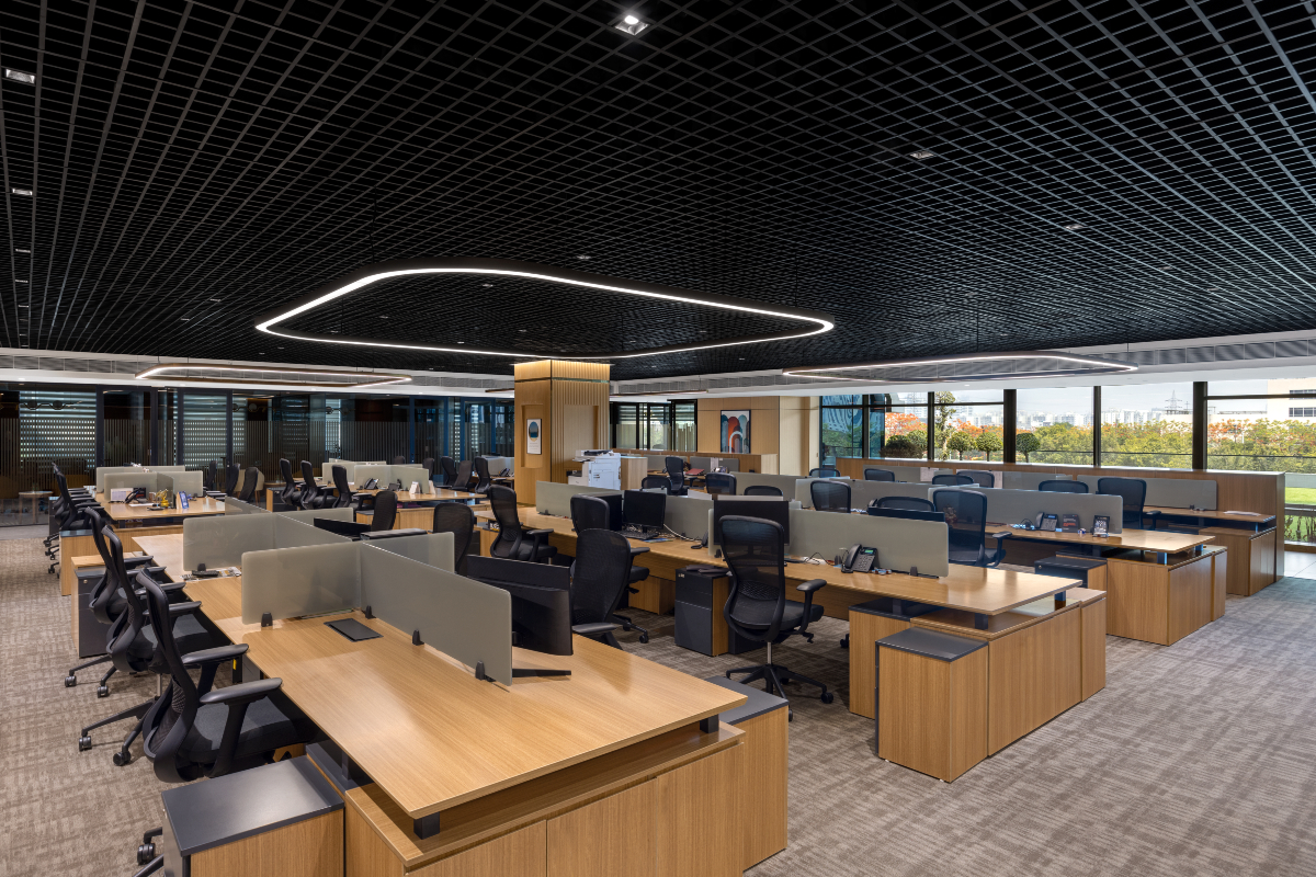 Steel exoskeleton, sustainable architecture, innovative design, modern workspace, Noida corporate office, 42mm Architecture, structural engineering, advanced construction, green terraces, architectural innovation, APL Apollo. 