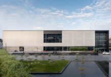 T-Works: Redefining Innovation with Minimalist Design T-Works, prototyping center, Studio Chintala, innovation, minimalist design, future-ready, collaboration, adaptability, sustainable design, BIM, Hyderabad, creative space, technology, urban plaza, flexible workspace