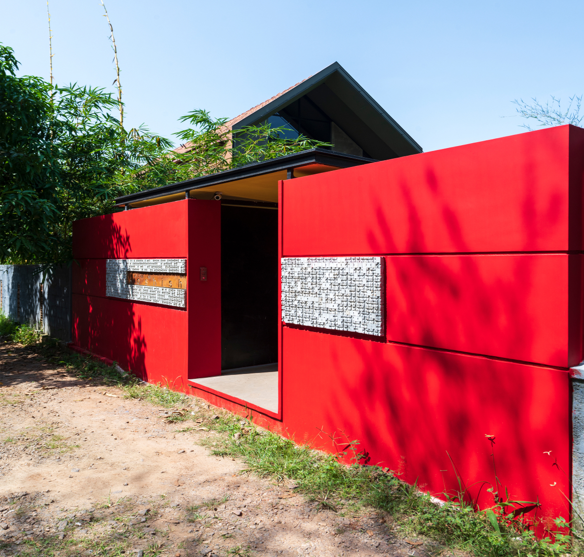 Koshish House, Kochi, sustainability, architectural design, material reuse, terracotta tiles, steel repurposing, creative design, elevated structure, dynamic spatial experience, natural light, local collaboration, eco-friendly construction, modern architecture