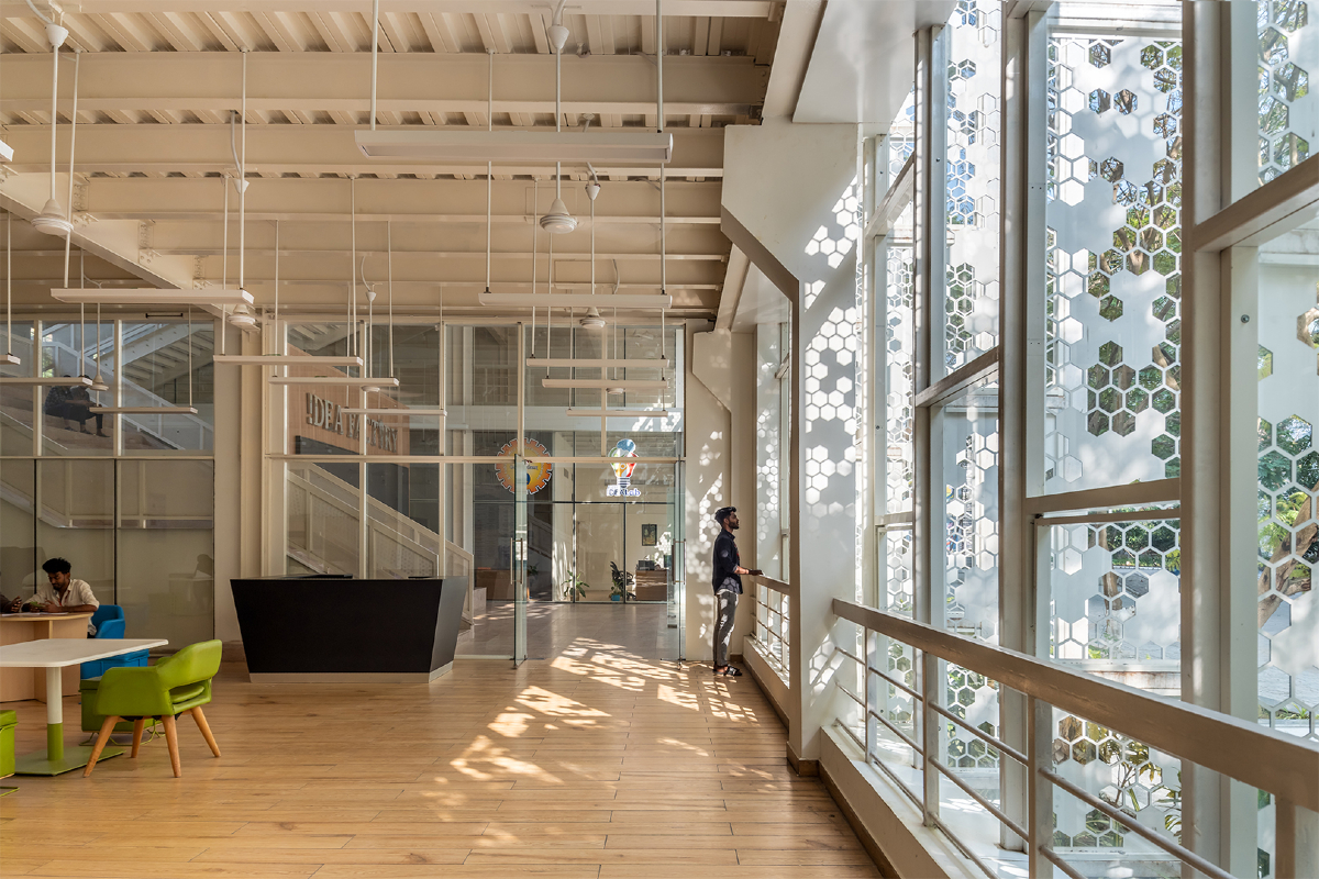  REC IDEA Factory, sustainable architecture, modern academic spaces, collaborative design, steel framework, natural light, eco-friendly materials, Rajalakshmi Engineering College, Architecture Plus Value, adaptive design, energy efficiency, innovative campus architecture
