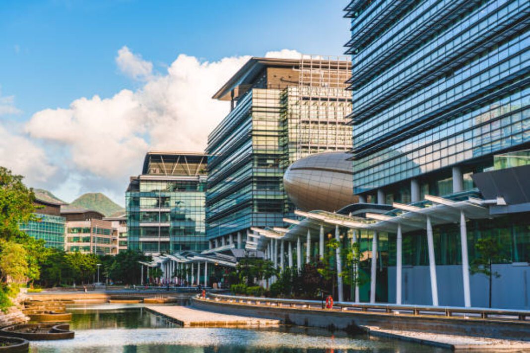 Modern office building in Hong Kong city CtrlS Datacenters, Chennai data centre park, Rs 4,000 crore investment, AI-driven data centres, IPO plans, hyperscale data centres, digital infrastructure expansion, data centre capacity