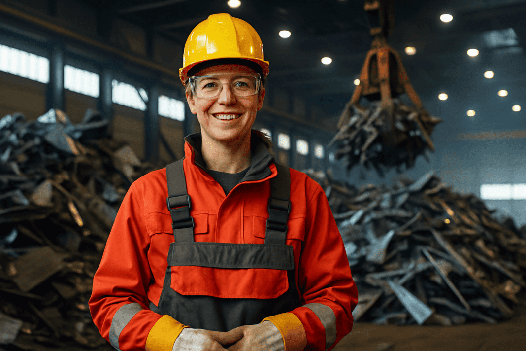 Modern steel plant in India using renewable energy and hydrogen technology for eco-friendly steel production