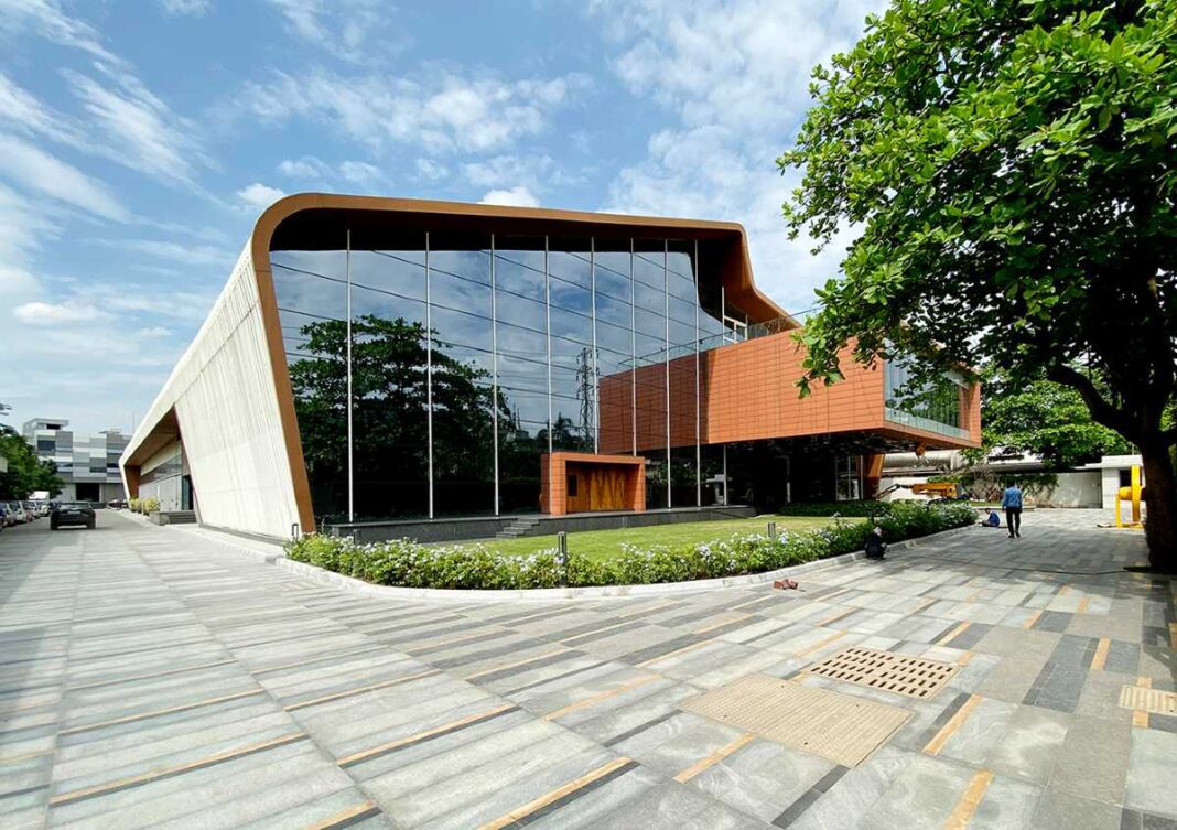 Factory Reset project, Navi Mumbai factory, sustainable architecture, steel construction, PEB structures, industrial redesign, furniture manufacturing, ergonomic furniture facility, prefabricated steel, Raagin Karman, Tata Structura steel, energy-efficient design, RCC transformation, modern factory design