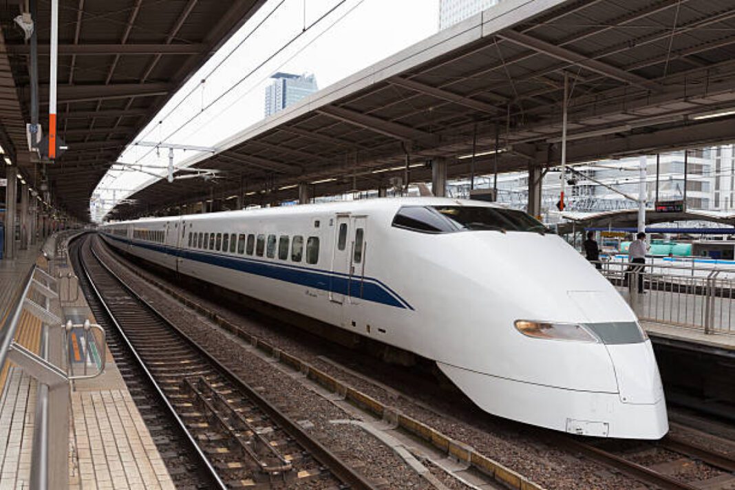 Bullet train, Surat, Mumbai-Ahmedabad High-Speed Rail Corridor, NHSRCL, high-speed rail, track construction, J-slab ballastless track system, Shinkansen, India, rail travel, infrastructure, economic connectivity, travel time reduction, Mumbai, Ahmedabad, rail network