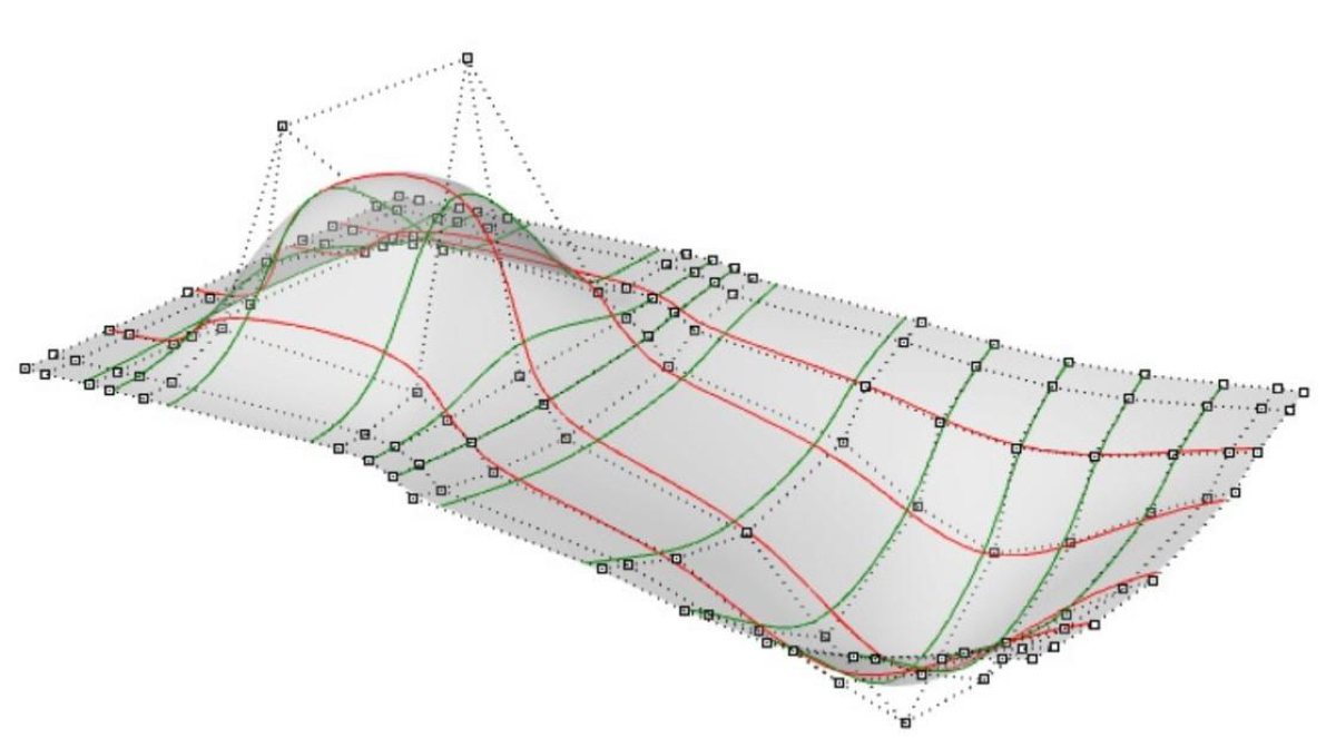 Free-form grid shells, Computational tools, Design challenges, Topology optimisation, NURBS (Non-Uniform Rational B-Splines), Meshing, Beam-panel connection, Geometrical torsion, Buckling, Connector node innovation, Structural members, Torsional flexibility, Petal design, Splice node, Structural engineering.
