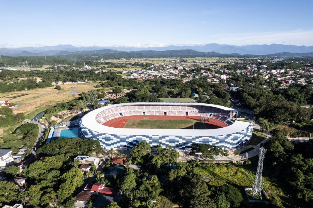 Ferdinand E Marcos Stadium, Laoag City, sports facility, architecture, cultural heritage, Ilokano Abel fabric, minimalist design, sports tourism, public space, WTA Architecture